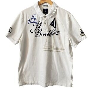 Gaastra Les Voiles de St Barth Polo Shirt Mens XXXL White Nautical Regatta 2012